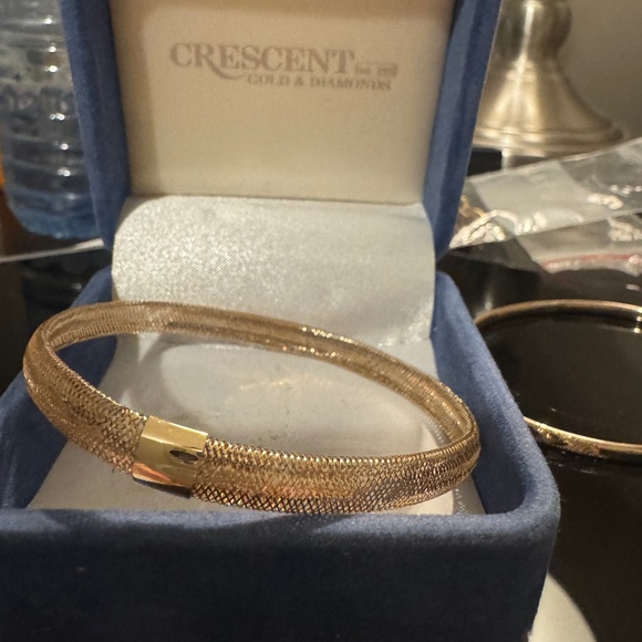 Italian 14 kt yellow gold elastic bangle - Picture 1 of 4